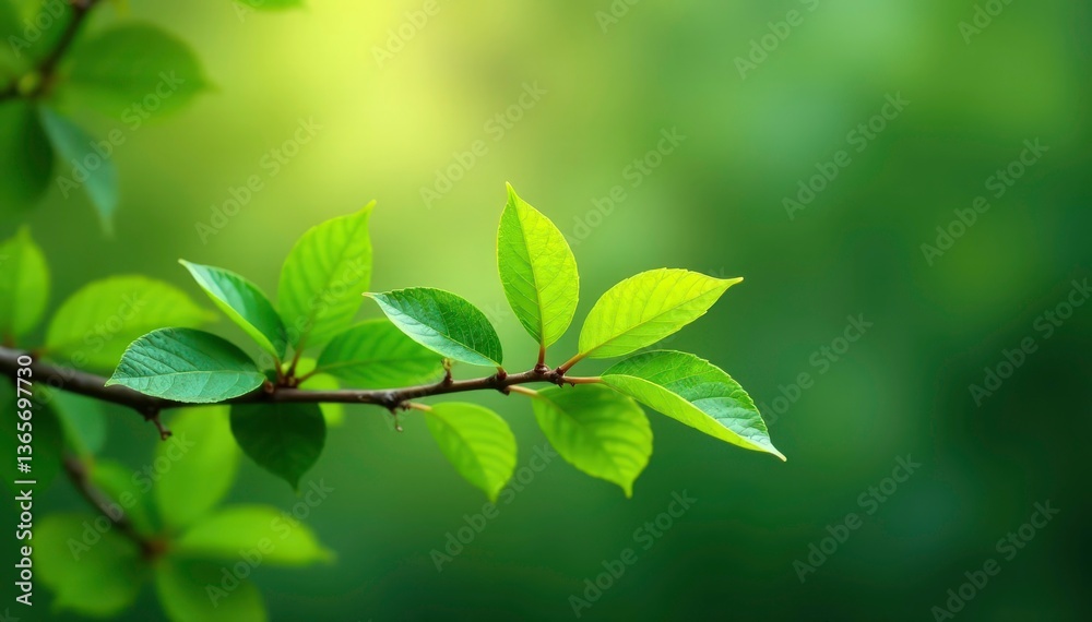 Isolated branches with leaves in shallow focus, botanical, nature Isolated branches with leaves in shallow focus, botanical, nature