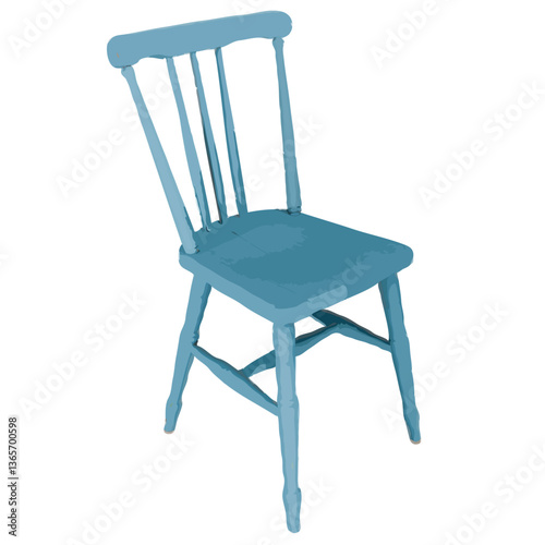 Painted wooden chair