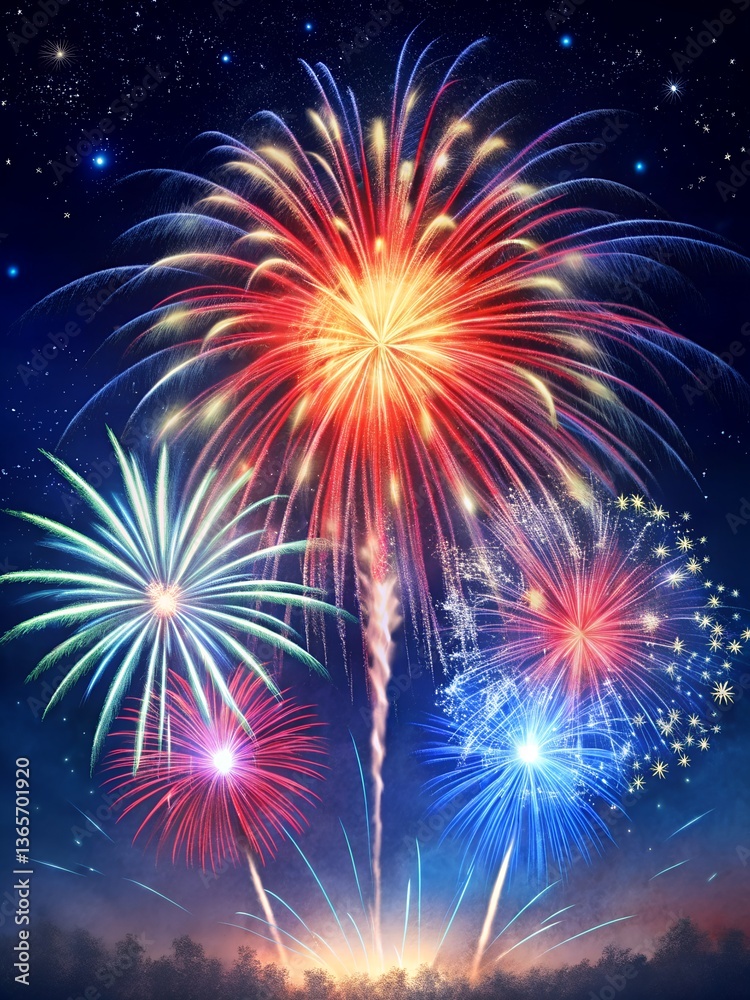 Fototapeta premium independence day usa fireworks