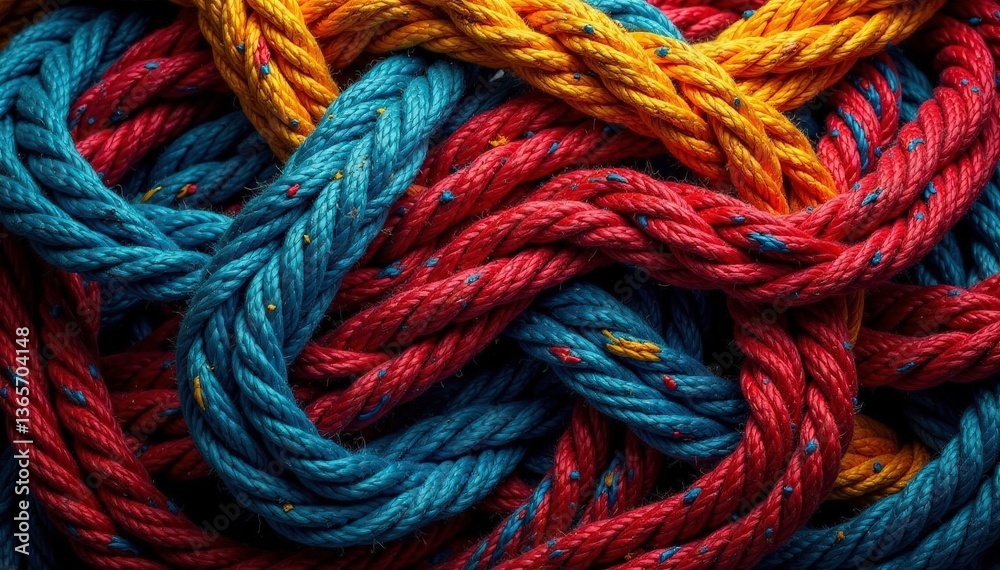 Intricate woven threads, rich colors, medieval style, geometric, wallpaper