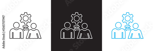 Altruism icon set collection. Vector illustration. isolated on white and black background. EPS 10