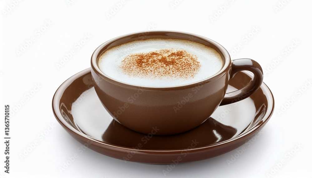 Fototapeta premium cup of cappuccino coffee isolated on white background