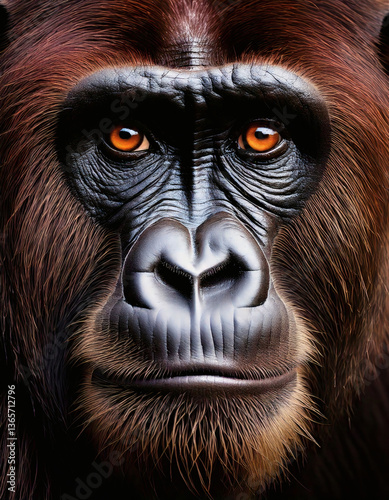 Gorilla with human expression