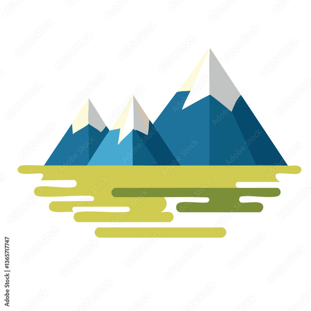 pyramids vector logo illustration mountains icon design
