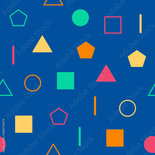 Free Download Geometric shapes of triangle, polygon, circle, square and zigzag isolated on white background—abstract geometric vector illustration. - GFXLoad