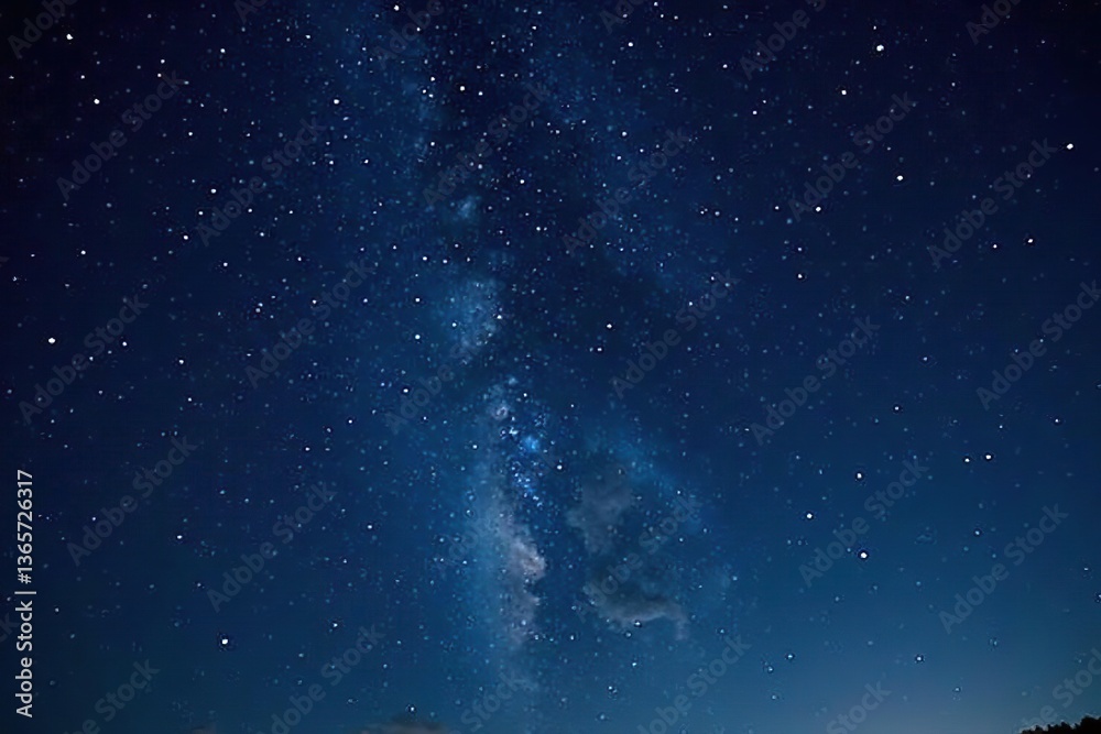 Obraz premium Starry night sky with thousands of twinkling stars in the background, midnight, cosmos