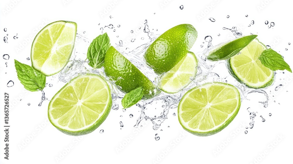 Refreshing Lime Splash: A Burst of Zesty Citrus Refreshing Lime Splash: A Burst of Zesty Citrus
