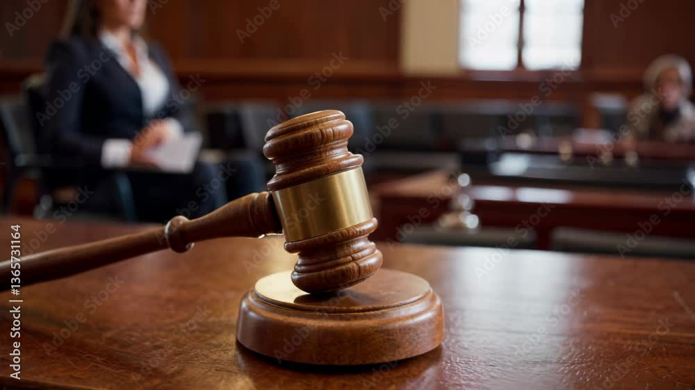 A gavel in sharp focus as a couple sits tensely in the background, symbolizing relationship struggles and legal outcomes. A gavel in sharp focus as a couple sits tensely in the background, symbolizing relationship struggles and legal outcomes.