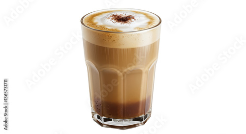 Obraz na płótnie Isolated Latte Macchiato in Glass