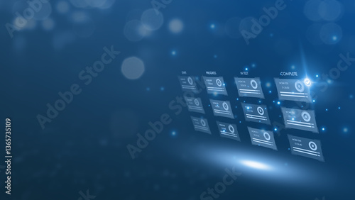 Iterative procedures, devops team, incremental work, and a lean project management application.  The Kanban board framework technique is used by developers carry out agile software development on PC.