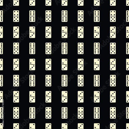 Domino seamless pattern. Black and white domino seamless pattern