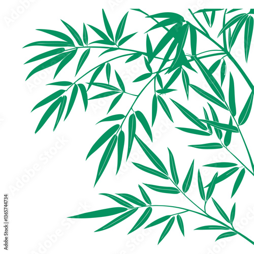 Bamboo leaves vector design illustration