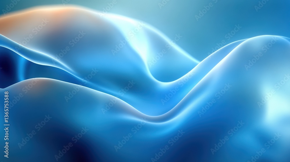 Obraz premium Abstract Blue Liquid Flowing Motion