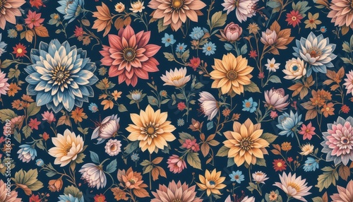 Floral design pattern nature digital art colorful close-up beauty