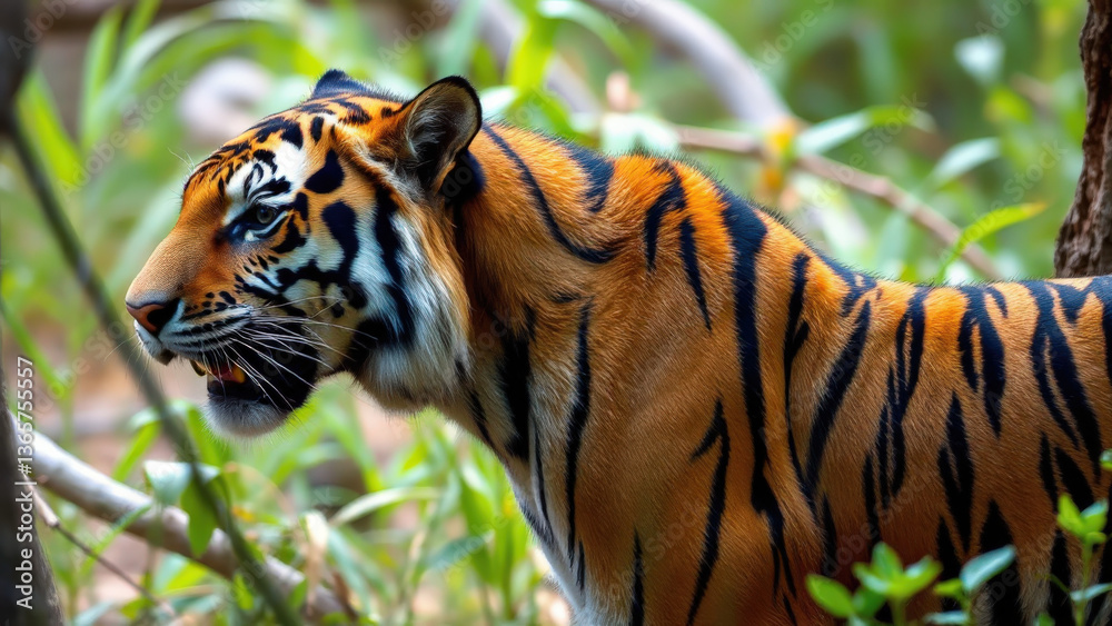 Obraz premium A tiger in the jungle