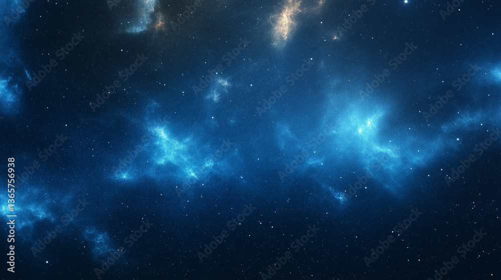 Naklejka premium blue galaxy from in the space