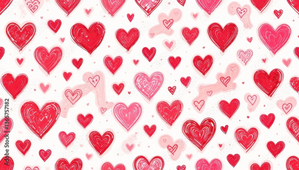 Colorful heart patterns digital art graphic design studio top view love concept Colorful heart patterns digital art graphic design studio top view love concept