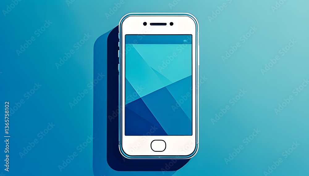 flat-style icon of a smartphone Isolated on Clean Pastel Background, phone, mobile illustration. flat-style icon of a smartphone Isolated on Clean Pastel Background, phone, mobile illustration.
