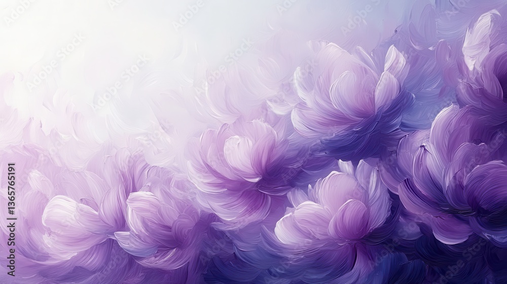 Purple floral abstract painting, soft light, background blur, website header Purple floral abstract painting, soft light, background blur, website header