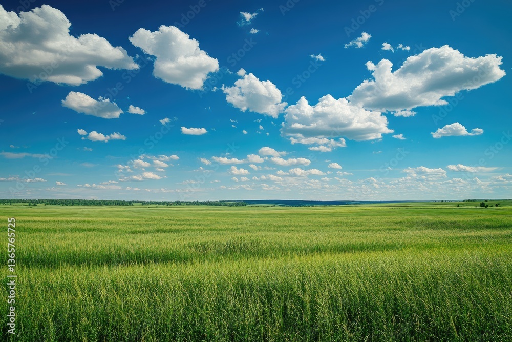 Marajuana Field in Rural Manitoba: A Green Crop Against Blue Sky and Grass Landscape Marajuana Field in Rural Manitoba: A Green Crop Against Blue Sky and Grass Landscape
