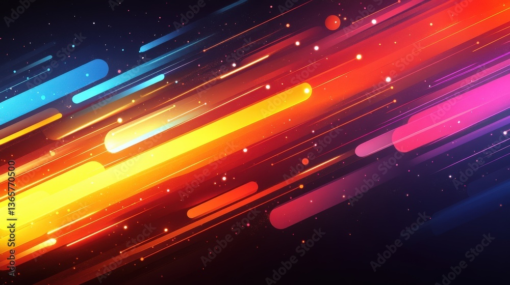 Obraz premium Colorful Abstract Motion Background with Dynamic Light Streaks