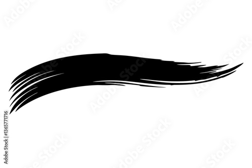 A silhouette vector artwork with hand-created strokes and variable edge lines