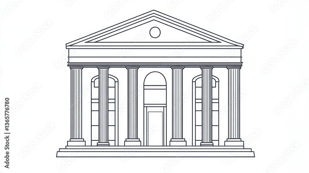 Classical building, columns, facade, entrance, architecture, government, legal, design