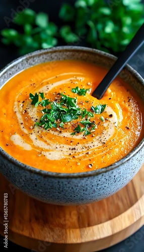 Carrot Soup, Bowl, Close-up