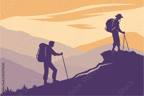 hiking in the mountains