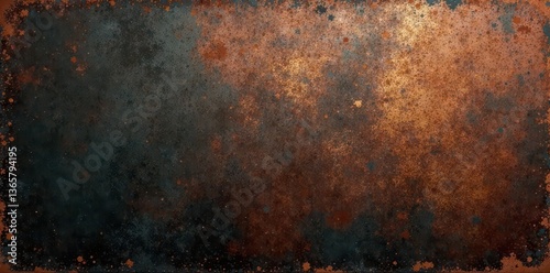 Dark, textured bronze-copper grunge wallpaper Aged, rusty, vintage effect , background, copper texture