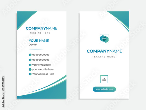 Modern business card design template. visiting card template.