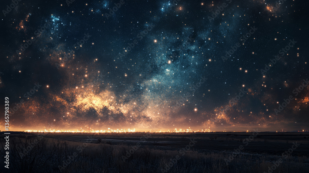 A high-resolution background image showcasing a starry night sky over Texas, contrasted by the glow of distant city lights A high-resolution background image showcasing a starry night sky over Texas, contrasted by the glow of distant city lights