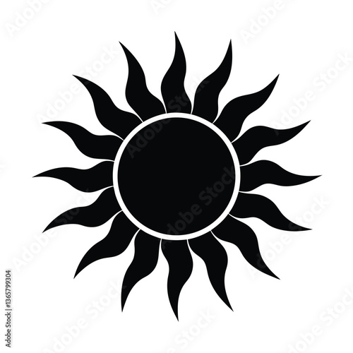 sun with flower
