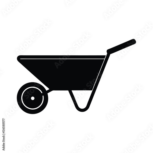 wheelbarrow isolated on white