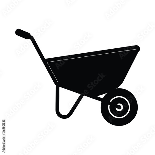 wheelbarrow isolated on white background