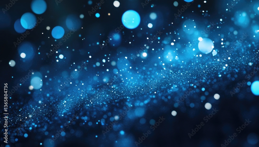Abstract, shimmering, blue bokeh particles Abstract, shimmering, blue bokeh particles