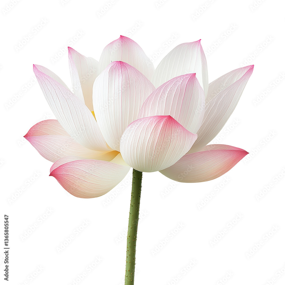 Fototapeta premium Elegance of the Lotus Blossom Isolated on Transparent Background