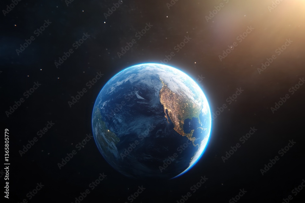 Obraz premium Planet earth globe in space