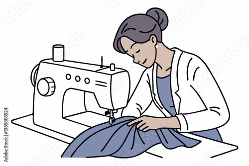 The Art of Sewing Woman Creates Beautiful Fabrics