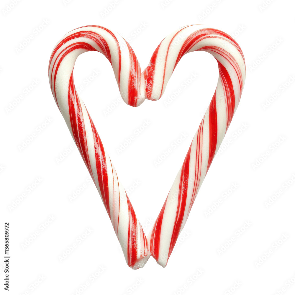 Fototapeta premium Heart-Shaped Candy Canes for Sweet Celebrations