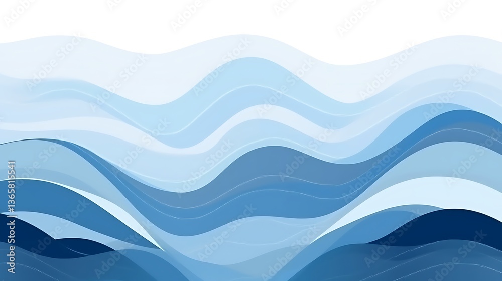 Obraz premium Abstract Blue Wave Abstract Background Design