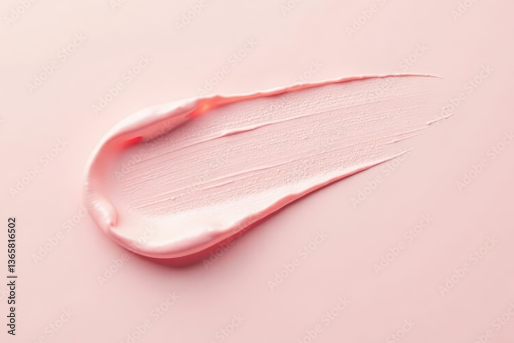 Fototapeta premium Delicate pastel strokes of creamy cosmetic product, shiny, beauty