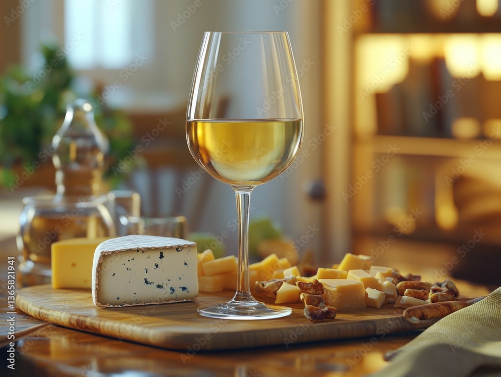 White Wine on Wooden Table White Wine on Wooden Table