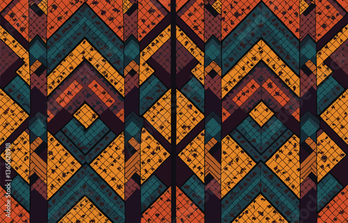 Vintage art design windows, Mosaic glass or stained glass decorate interior art middle East and European style. old, windows, door, rug, glass, wall , fabric, art, backgrounds, seamless, lamina, scal.