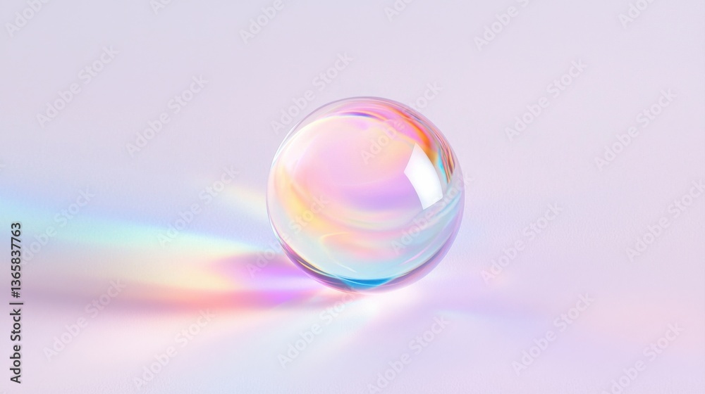Captivating glass sphere reflecting colorful light studio setting high-quality photography soft background artistic concept Captivating glass sphere reflecting colorful light studio setting high-quality photography soft background artistic concept