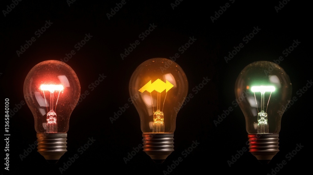 Illuminated Ideas Bright Lightbulbs Innovation Progress Illuminated Ideas Bright Lightbulbs Innovation Progress