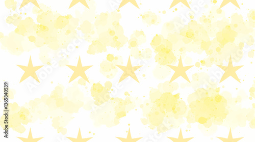 watercolor stars illustration set yellow star yellow illustration watercolor decoration bright holiday symbol night stain celebration decor christmas card paint shape holly galaxy ink modern icon
