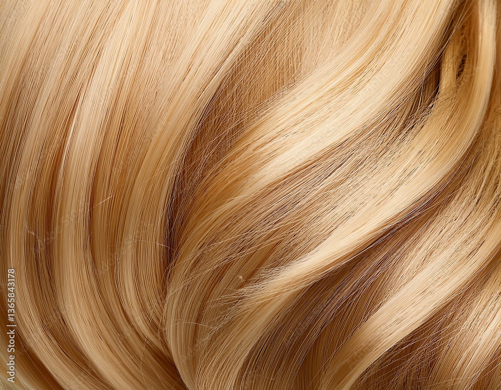 Obraz premium close up of glossy blonde hair texture details