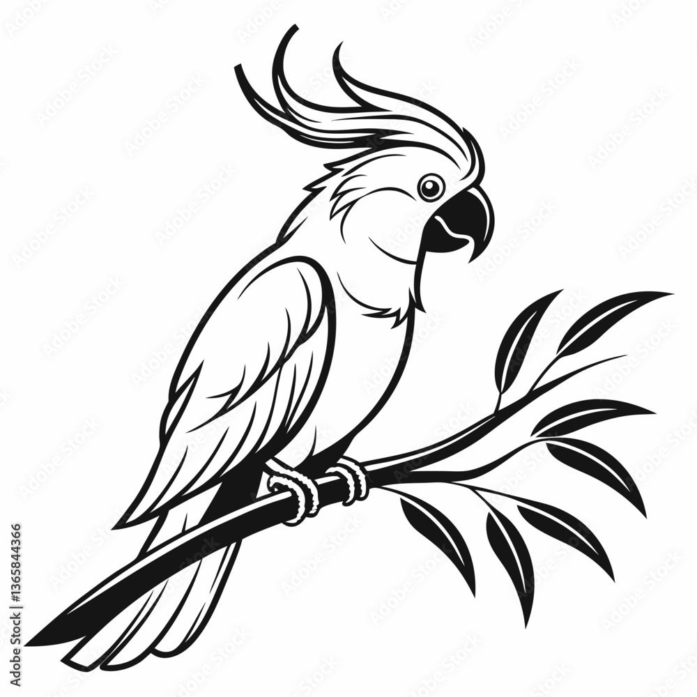 cockatoo silhouette black vector cockatoo silhouette black vector