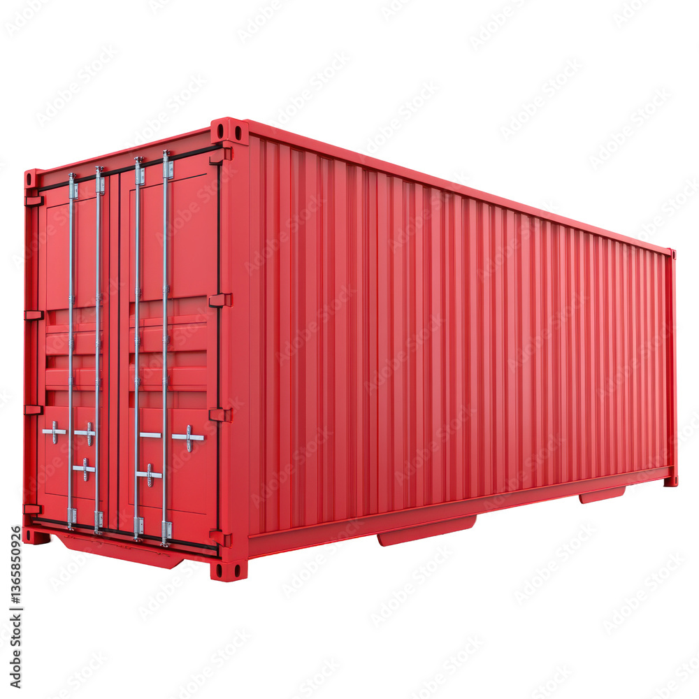 Red Shipping Container Isolated (3) Red Shipping Container Isolated (3)